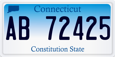 CT license plate AB72425