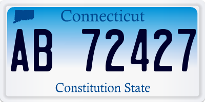 CT license plate AB72427