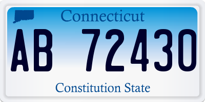 CT license plate AB72430