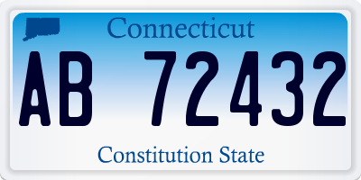 CT license plate AB72432