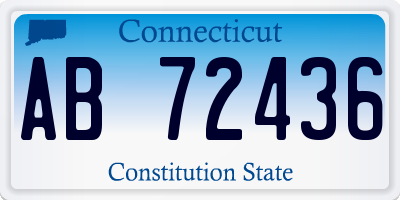 CT license plate AB72436