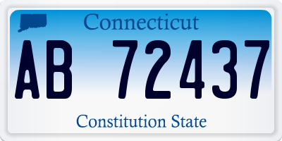 CT license plate AB72437