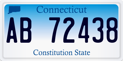 CT license plate AB72438