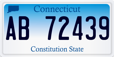 CT license plate AB72439