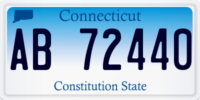 CT license plate AB72440