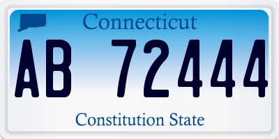 CT license plate AB72444