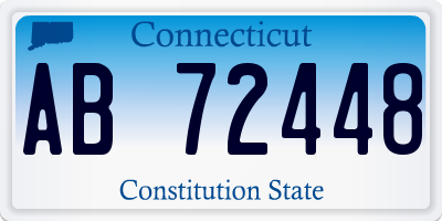 CT license plate AB72448