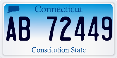 CT license plate AB72449