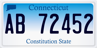 CT license plate AB72452