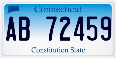 CT license plate AB72459