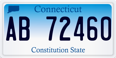 CT license plate AB72460