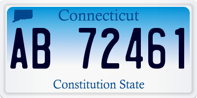 CT license plate AB72461