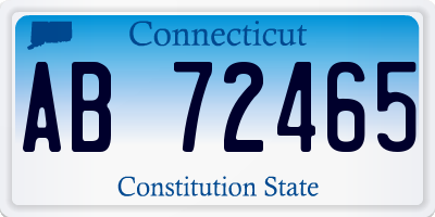 CT license plate AB72465