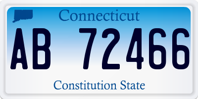 CT license plate AB72466