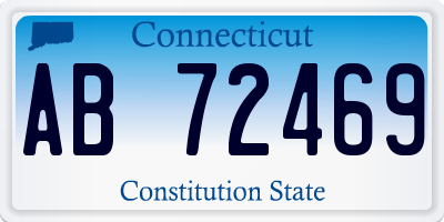 CT license plate AB72469