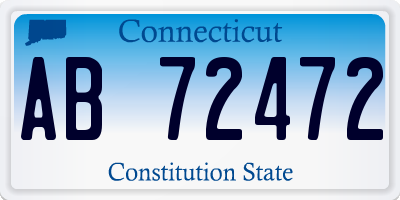 CT license plate AB72472