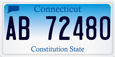 CT license plate AB72480