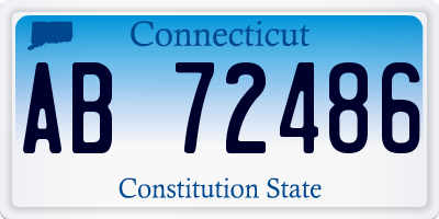 CT license plate AB72486