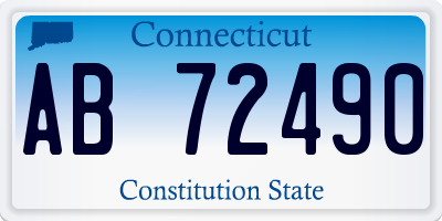CT license plate AB72490