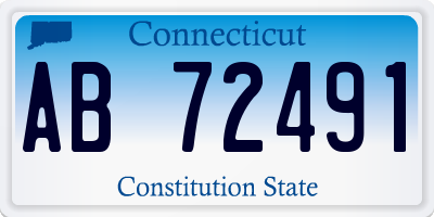 CT license plate AB72491