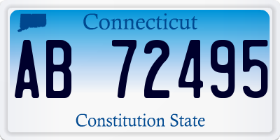 CT license plate AB72495