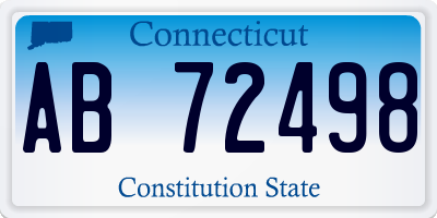 CT license plate AB72498