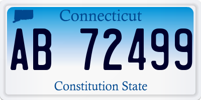 CT license plate AB72499