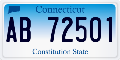 CT license plate AB72501