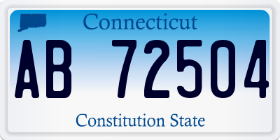 CT license plate AB72504