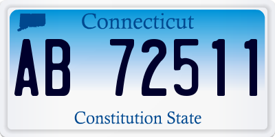 CT license plate AB72511