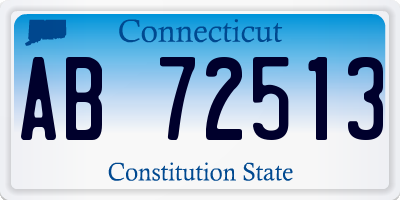 CT license plate AB72513