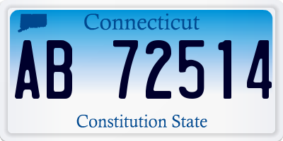 CT license plate AB72514