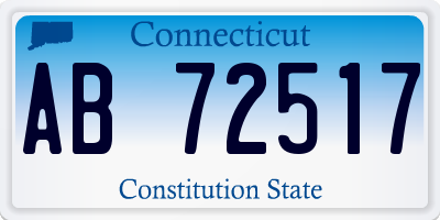 CT license plate AB72517