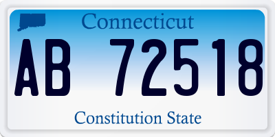 CT license plate AB72518