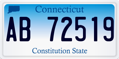 CT license plate AB72519