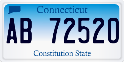 CT license plate AB72520