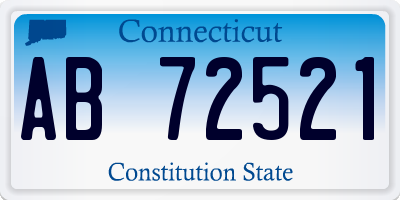 CT license plate AB72521