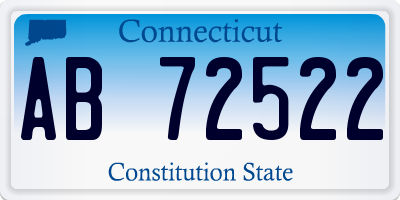 CT license plate AB72522