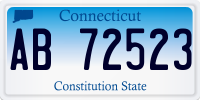 CT license plate AB72523