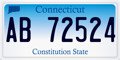 CT license plate AB72524