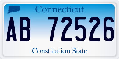 CT license plate AB72526