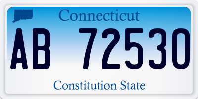 CT license plate AB72530