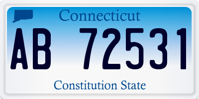 CT license plate AB72531