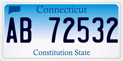 CT license plate AB72532