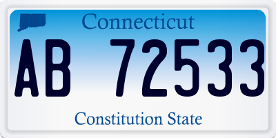 CT license plate AB72533