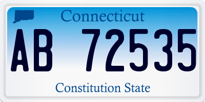 CT license plate AB72535