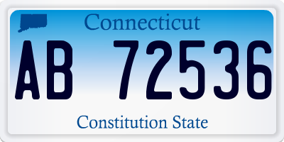 CT license plate AB72536