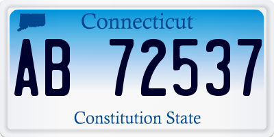 CT license plate AB72537