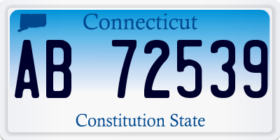 CT license plate AB72539