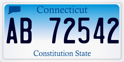 CT license plate AB72542